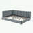 Reversible L-Shape Upholstered Platform Bed With Velvet Fabric Design-1286242306
