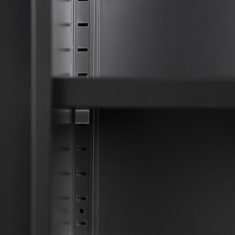 Black Metal Adjustable Shelving Kitchen Pantry Cabinet