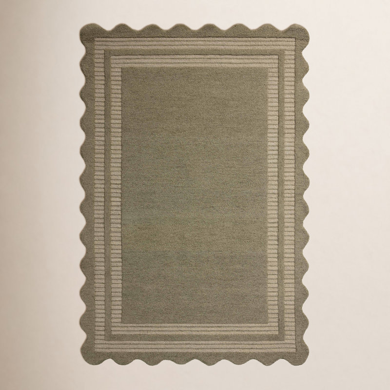 Tapis Chris Loves Julia x Loloi Scottie, Olive / galet, Rectangulaire 3 pi 6 po x 5 pi 6 po