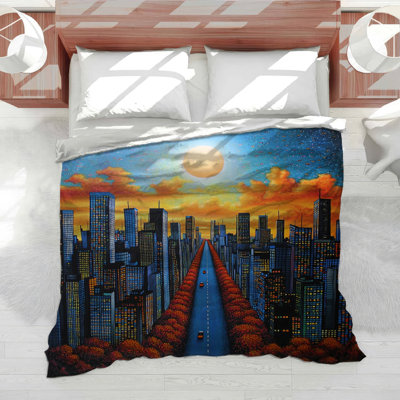 Cityscape Bedding Urban Comforter Hollywood Regency