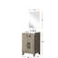 Meuble-lavabo en chêne gris l 20 po x P 18 po avec comptoir en acrylique, robinet, 18 po Miroir inclus