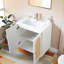 Ensemble de meuble-lavabo simple 30 po blanc moderne