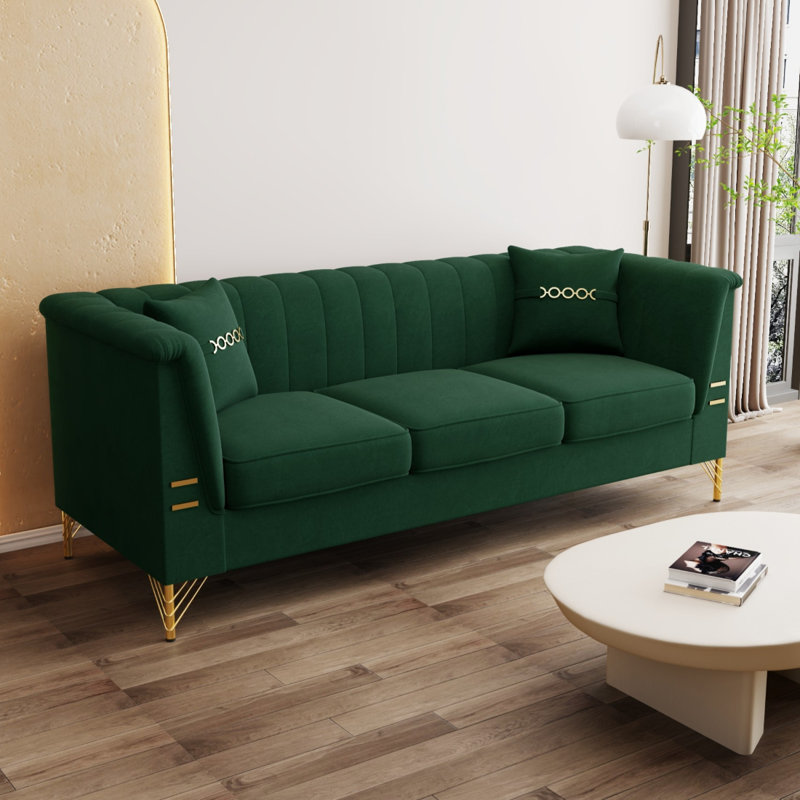 Canapé 83,46 po Mid-Century, Green