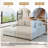 4 - Piece Upholstered Offwhite Chenille Modular Sectional Sofa with Throw Pillows & Removable Ottomans-87154108