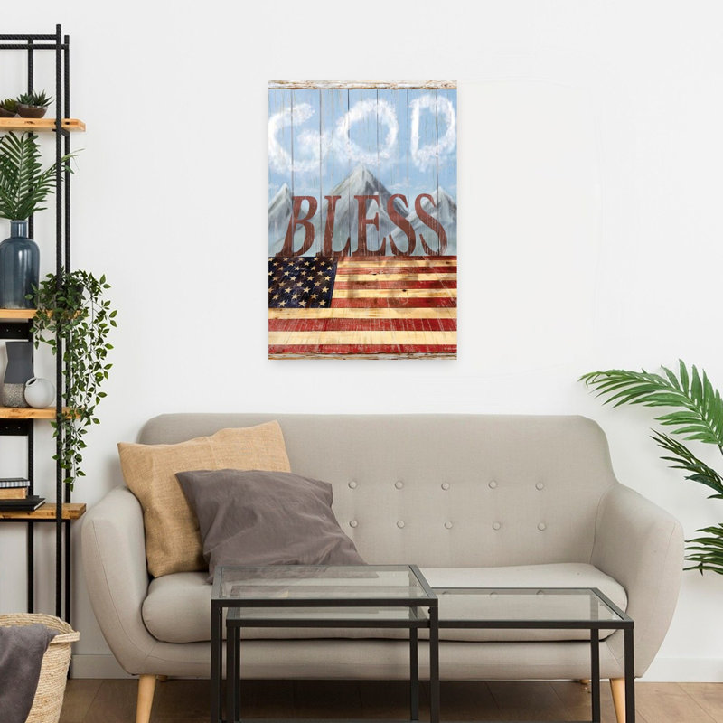 «God Bless America», art contemporain, H 24 po x l 16 po