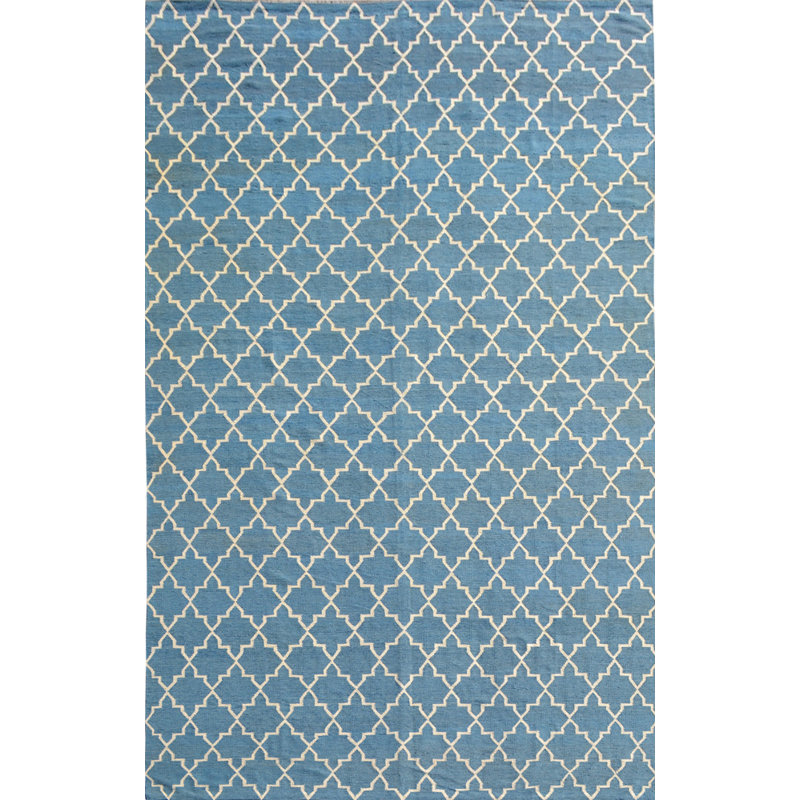 Geometric Area Rug in Blue