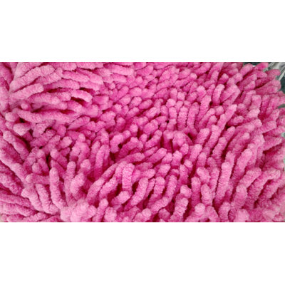 Tapis à poils longs rose en coton