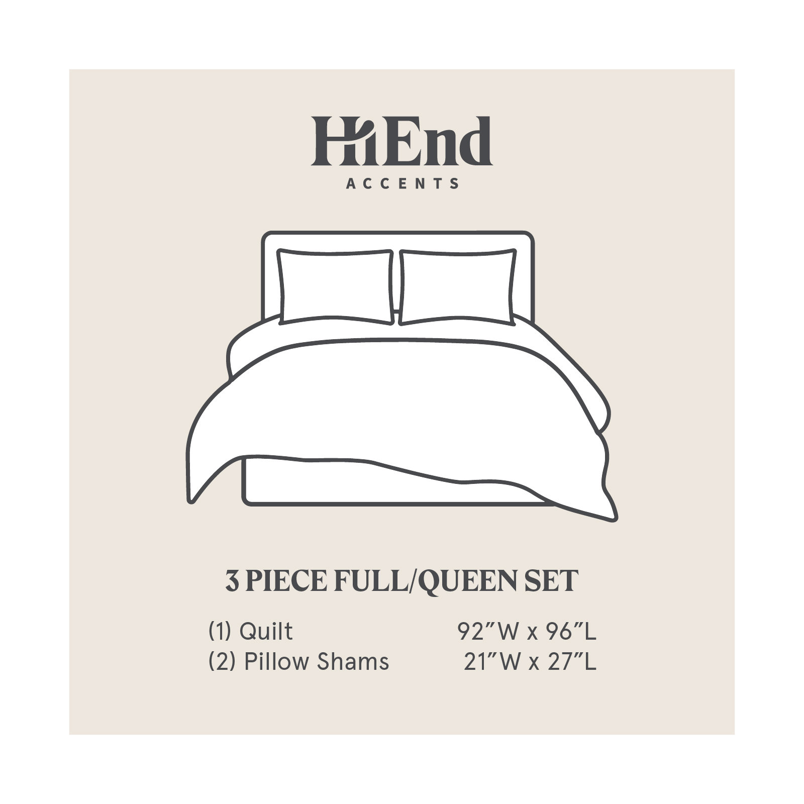 Brockham Premium 100% Lyocell Silky Soft Modern Contemporary 3 Piece Quilt, Queen Quilt + 2 Standard Shams, Regal Blue
