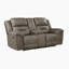 Ensemble 3 pièces de fauteuil inclinable manuel en microfibre Hamise