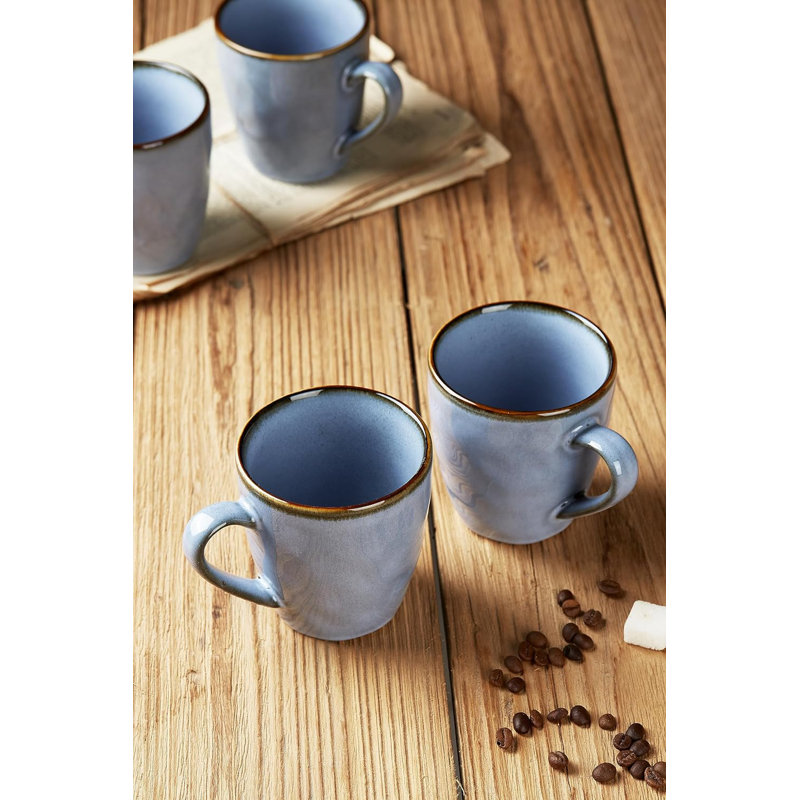 Leny 11.5 oz. Stoneware Coffee Mug, Blue