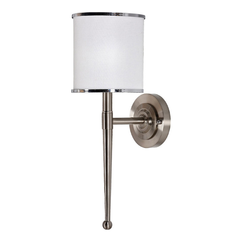 Beauty Wall Sconce, Nickel, White