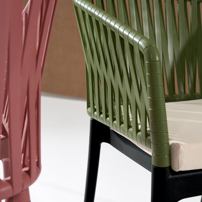 Chaise de salle à manger Newport, Vert olive / noir