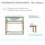 Ensemble de meuble-lavabo simple Pierre, avec tablette ouverte et structure métallique Pierre-1660334735-1773972646