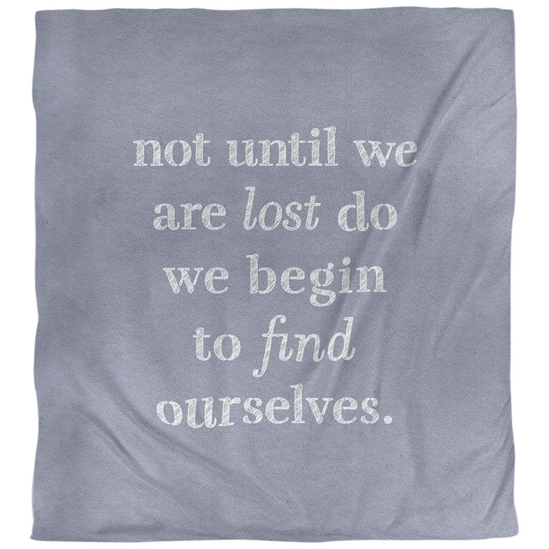 Housse de couette réversible simple Quotes, Housse de couette pour très grand lit, Bleu / Blanc