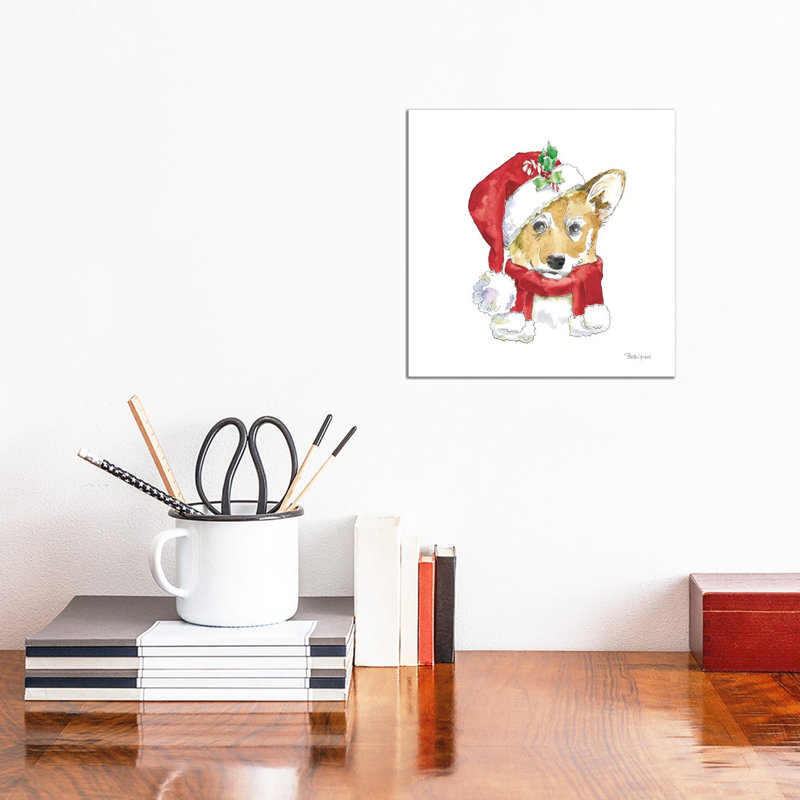 Holiday Paws VIII On White by Beth Grove - Wrapped Canvas Print, 30.48 cm H x 30.48 cm W