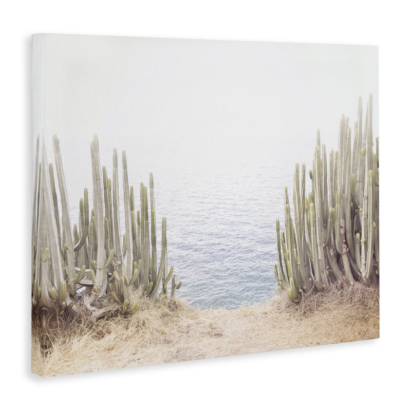 «Seaside Cacti Plants», art mural sur toile par Sissi et Seb, H 30 po x l 40 po