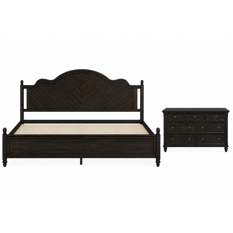 Ensemble de chambre à coucher Aubel, Vintage Black, King