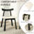 5-Piece Modern Rectangular Sintered Stone Dining Table Set With 4 Faux Leather Chairs-116240197-116240200