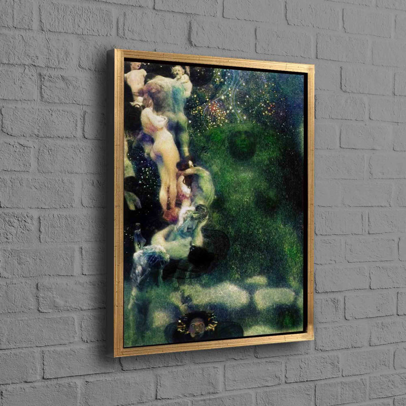 Art mural Gustav Klimt, Reproduction encadrée sans passe-partout, H 16 po x l 12 po, Or