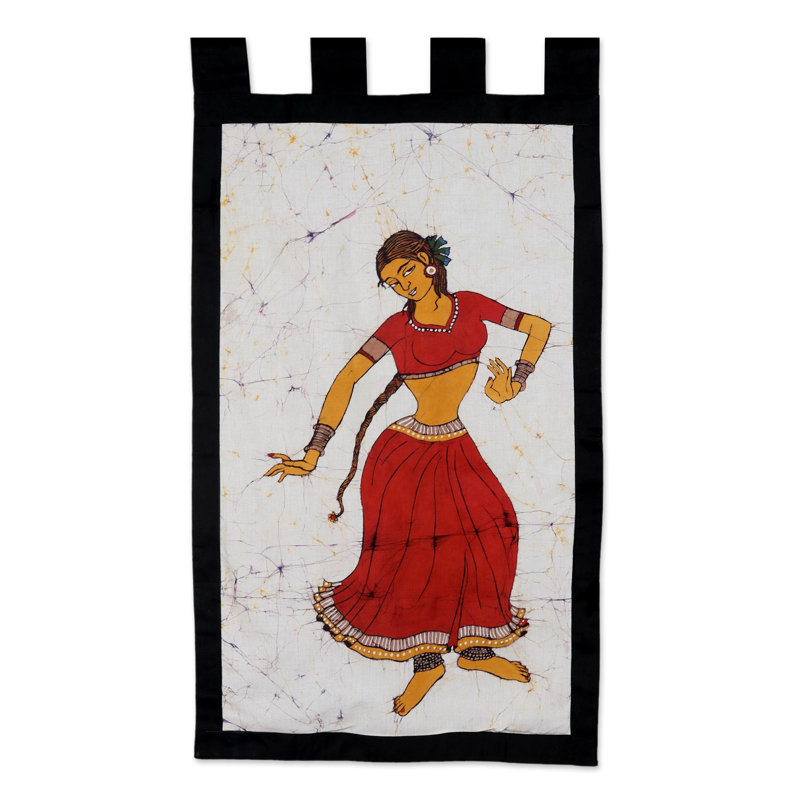 Décoration murale en coton Batik Dancing Beauty