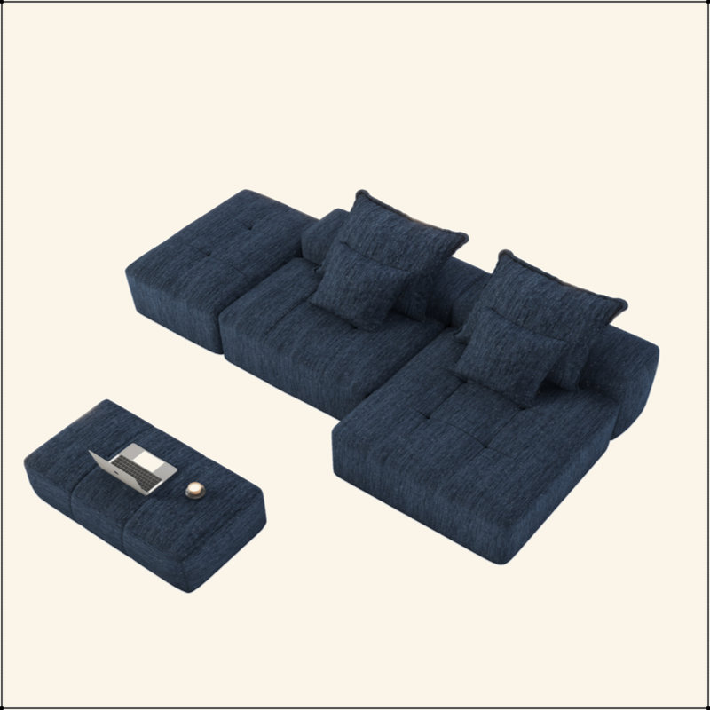 Canapé modulaire surdimensionné Modern, Bleu