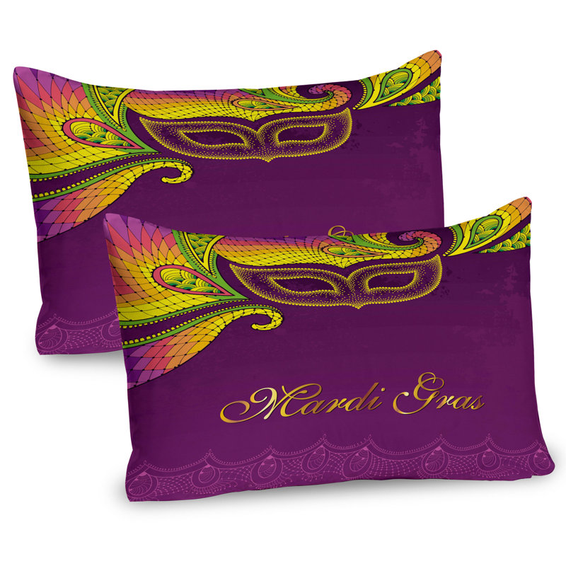 Ensemble de 2 taies décoratives Ambesonne Mardi Gras, H 20 po x l 30 po