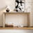 Rectangular Top Console Table with 2 Concealed Drawers, Thickened Legs-1207146547