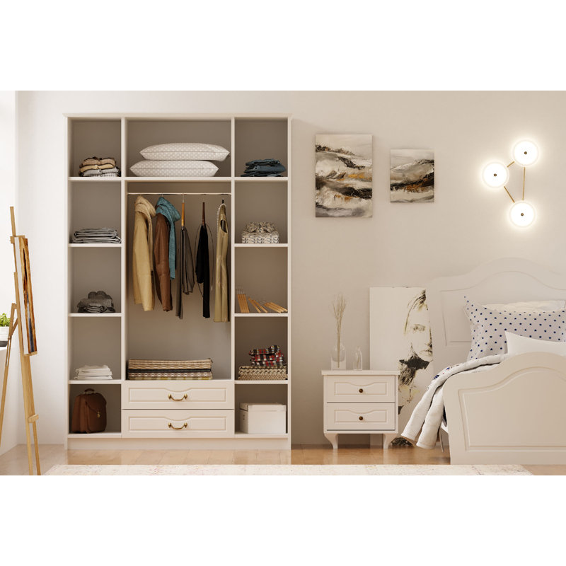 Vanetten 4 Door Manufactured Wood Wardrobe
