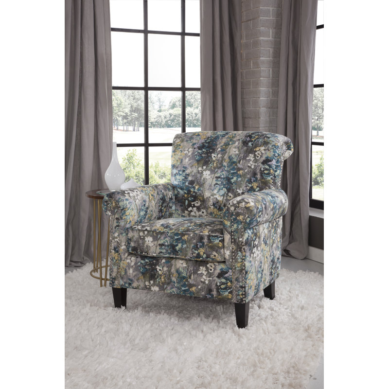 Fauteuil Cavedon, Gris pays des merveilles et bleu sarcelle
