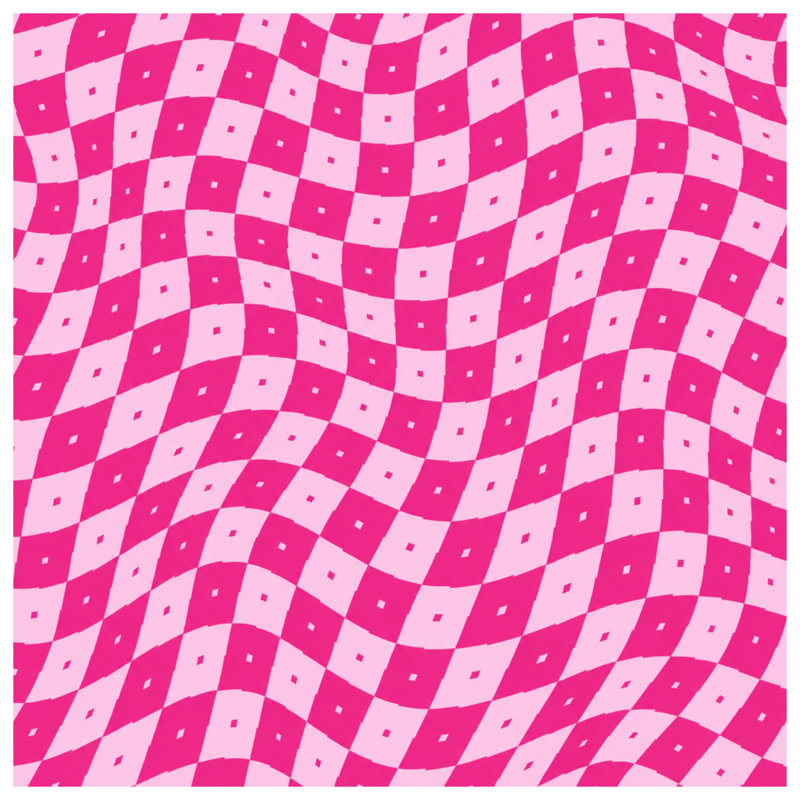 Coussins décoratifs à double motif à carreaux ondulés roses, 20 x 20 inches