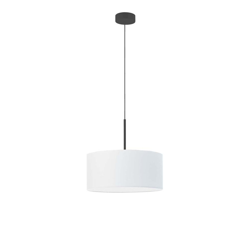 Aubrynn 1 - Light Drum Pendant, White, Black