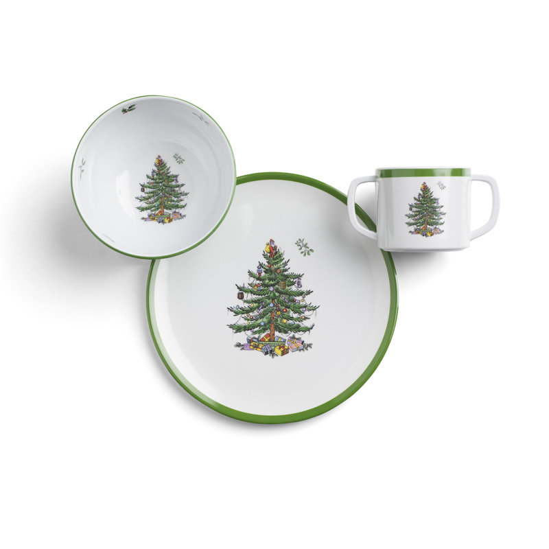 Spode Christmas Tree 3-Pc Childrens Melamine Set
