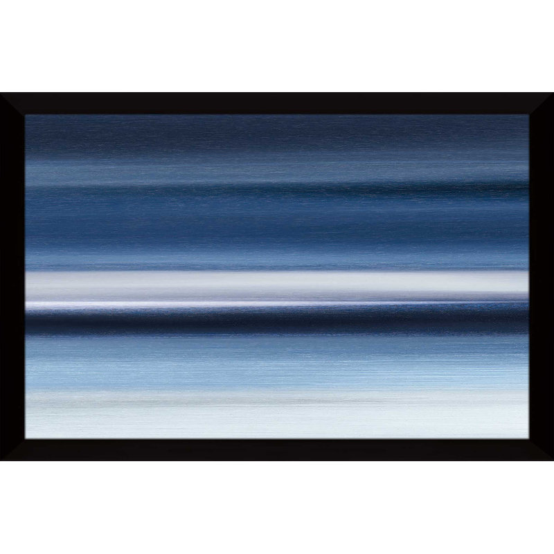 «Indigo II», reproduction de peinture acrylique encadrée, H 27,5 po x l 39,5 po x P 0,75 po