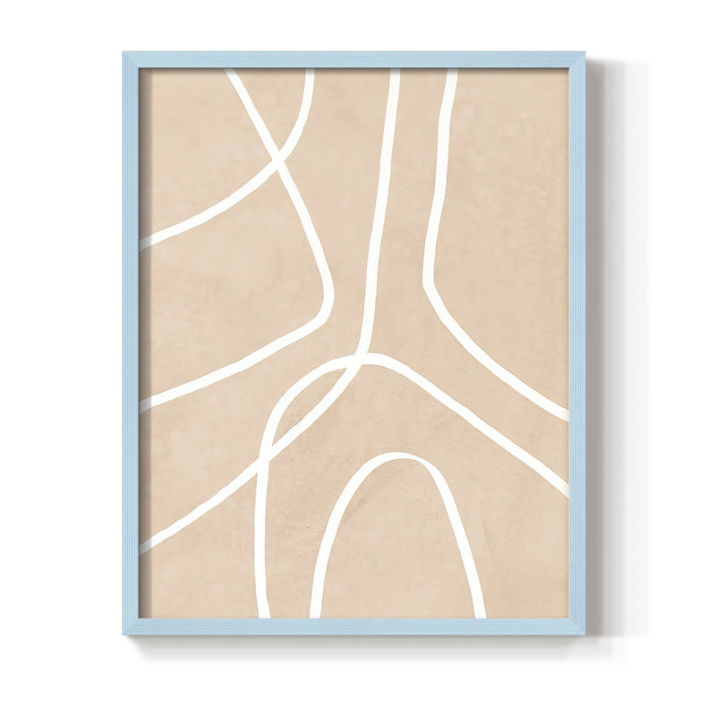 «Clean Contour III», reproduction encadrée - bois massif, H 10 po x l 8 po, Bleu
