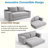 Convertible 2-in-1 Loveseat Sofa Bed With Memory Foam & Steel Frame-967488265