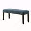 Banc de salle à manger en tissu Biony avec garniture cloutée, bleu-130375634