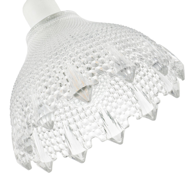 14cm H Glass Empire Pendant Shade ( No Direct Attachment Method ) in Clear