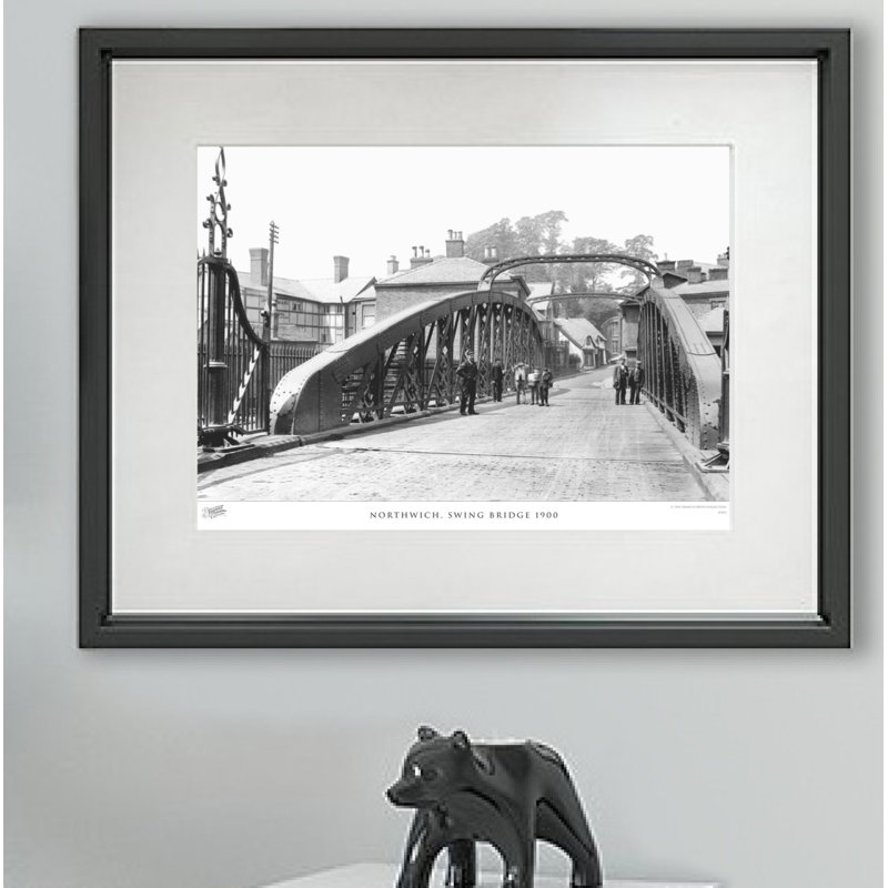 Northwich, Swing Bridge 1900 - Single Picture Frame Print, 45cm H x 60cm W x 2.3cm D