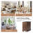 Williams 25"H Traditional Solid Wood Base End Table with Hooded Caster Wheels and Built-In Outlets-316080376