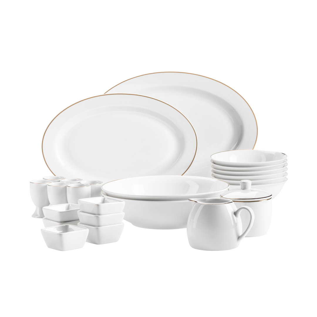 24 Piece Dinnerware Set, Service for 6