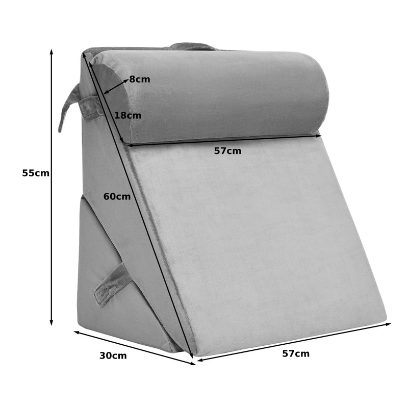 Eelis Memory Foam Neck/Shape Medium Support Pillow, Grey