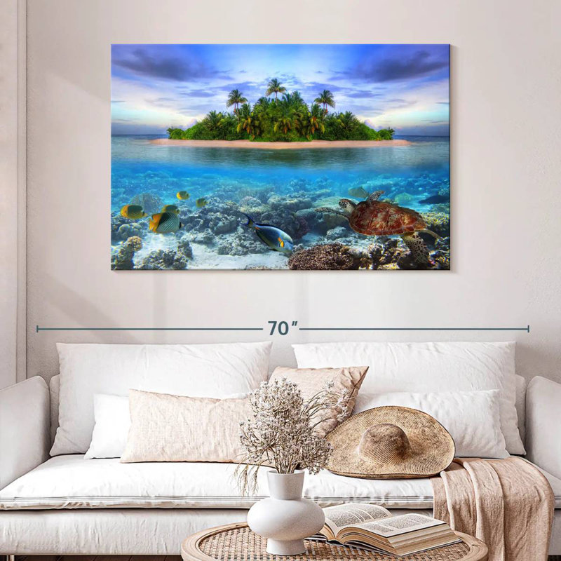 Gillard Maldives Sea Life, H 32 po x l 48 po