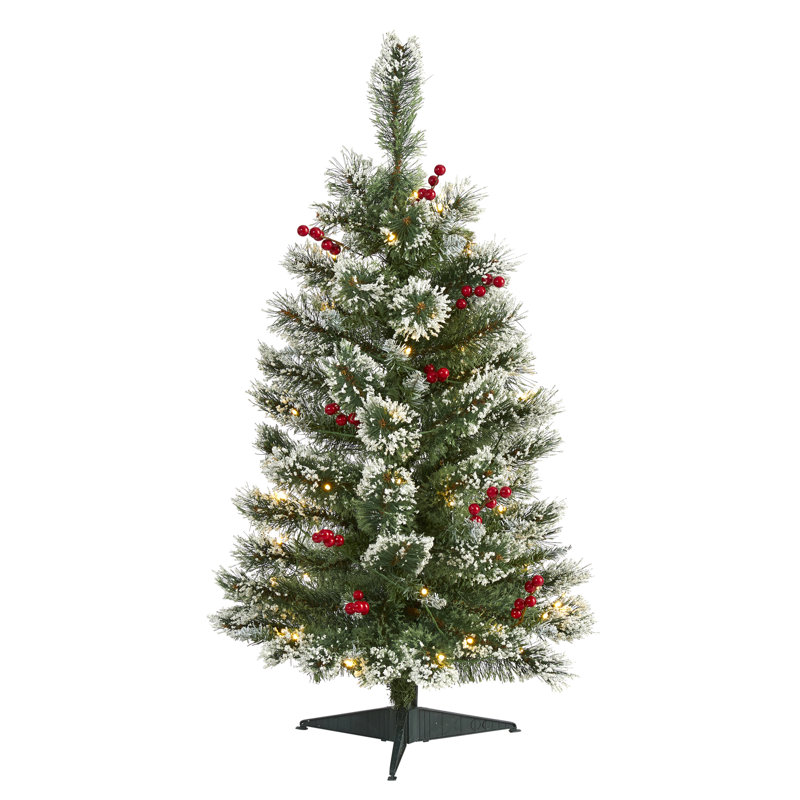 Lighted Artificial Christmas Tree, 3' H