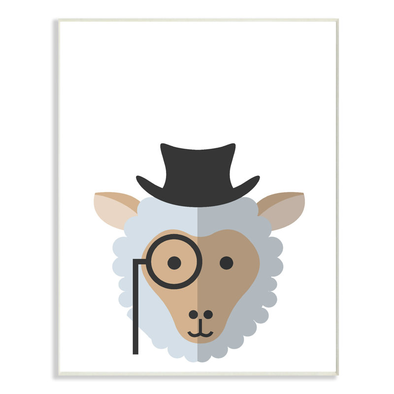 « hipster moutons art », impression, H 15 po x l 10 po, Plaque murale