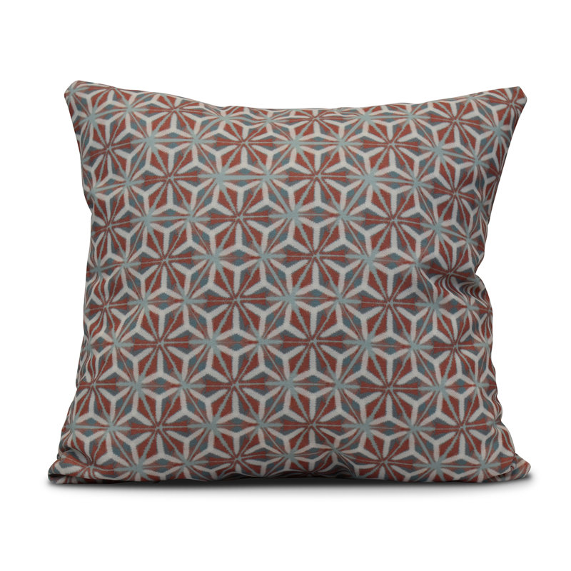 Housse et insert de coussin carré extérieur Intercoastal Waterway, H 16 po x l 16 po, Corail