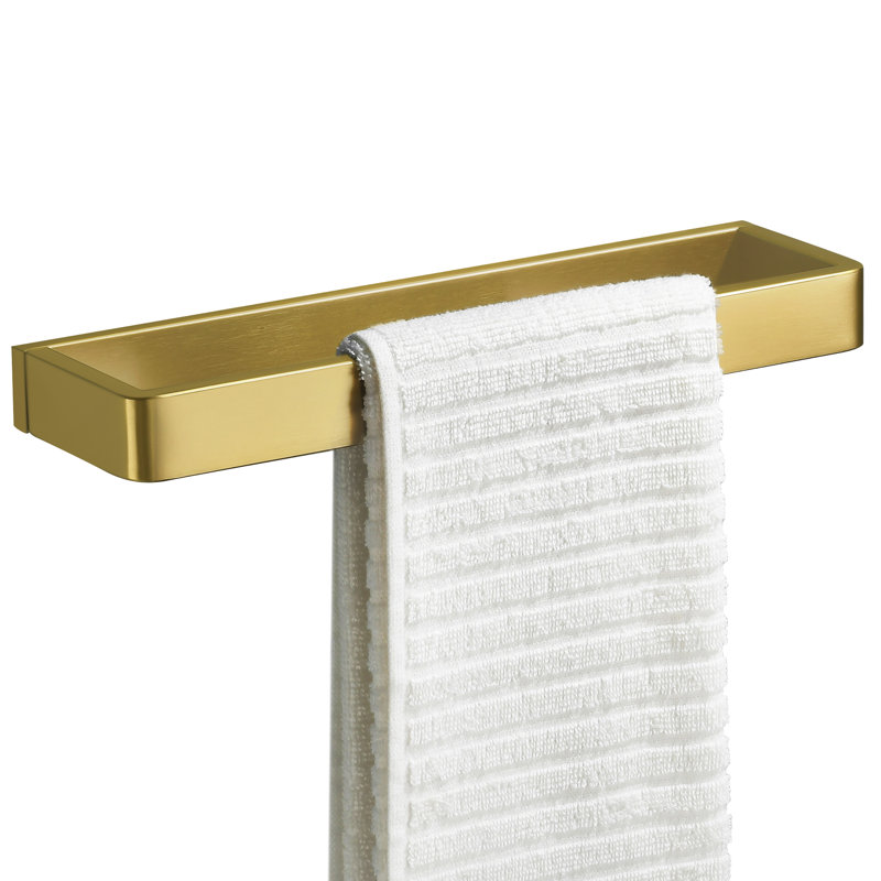 Abdinasir Bathroom Towel Ring, Brushed Gold