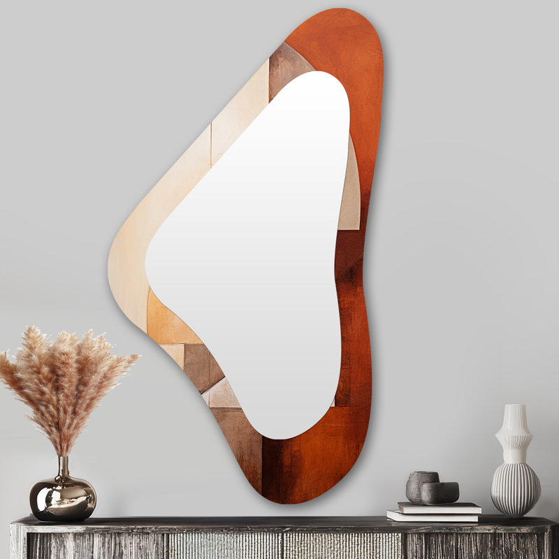 «Lubna Elemental Brown Triangle - Abstract Collages»