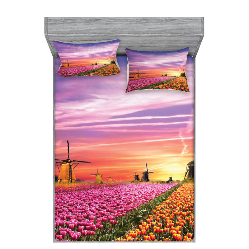 Microfiber Sheet Set, Queen Sheet Set with Fitted Sheet