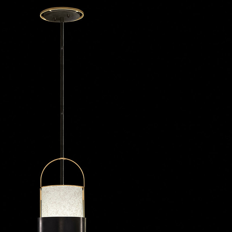 Bond 2 - Light LED Pendant, White, Black/Gold
