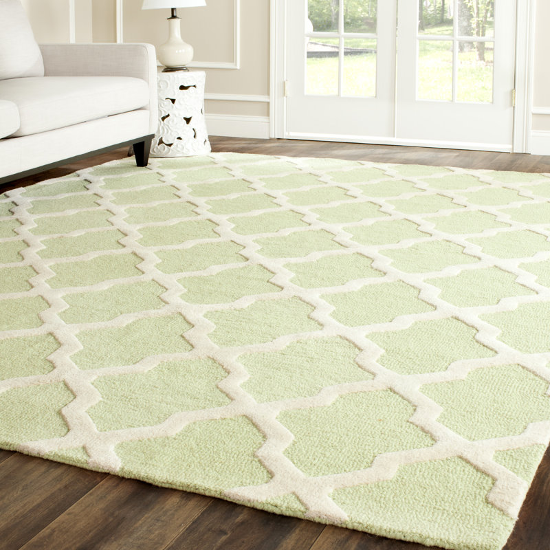 Darrow Geometric Wool Hand Woven Area Rug, Rectangle 152 x 244 cm